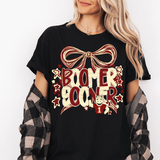 Oklahoma Red Bow DTF Transfer