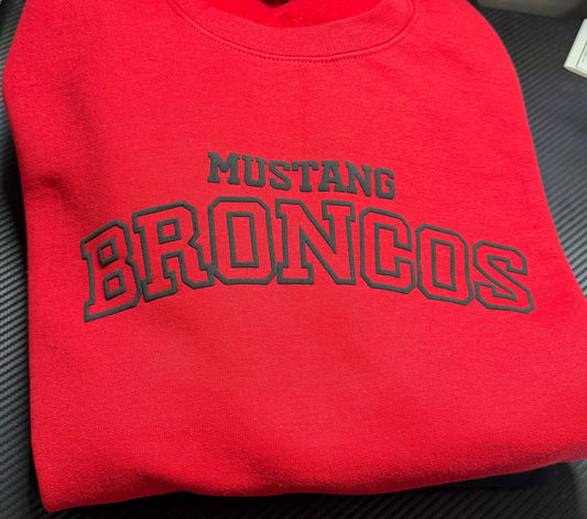 Mustang Broncos 3D Puff Transfer *2 Colors Available*