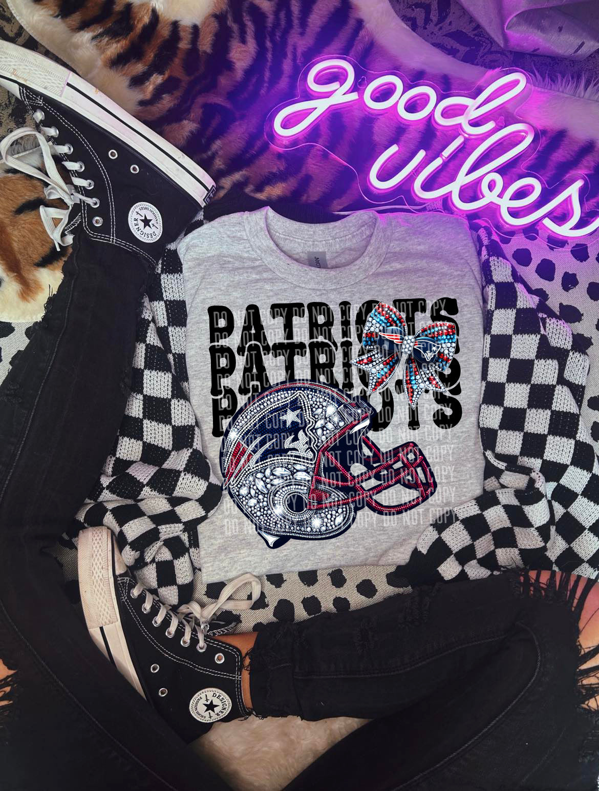Patriots Team Bows DTF Transfer