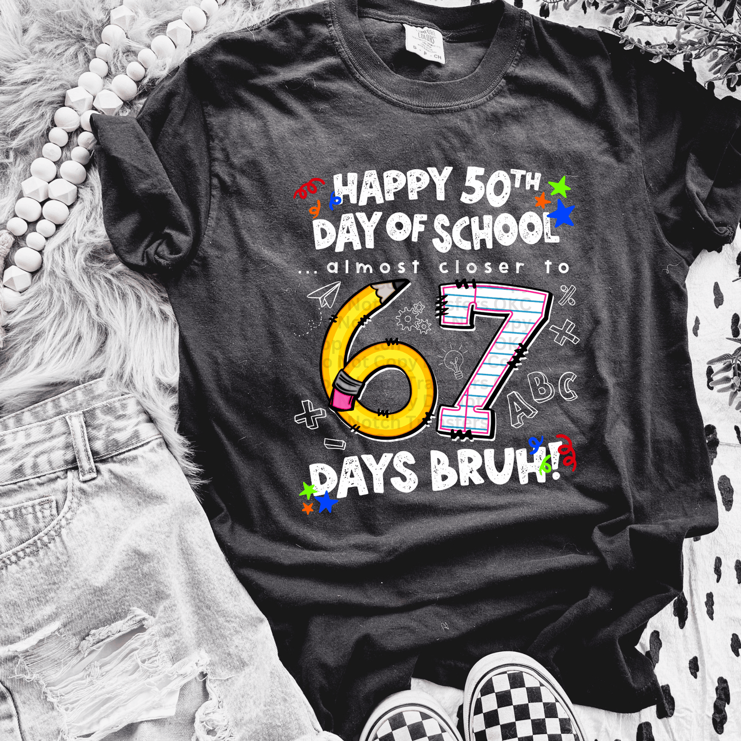 Happy 50th Day Of School DTF Transfer