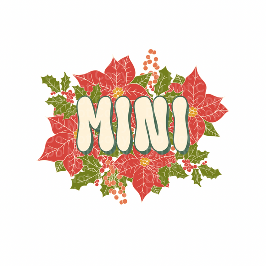 Mini Christmas Floral DTF Transfer