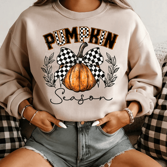 RTS Retro Pumpkin Season Checkered Adult DTF Transfer