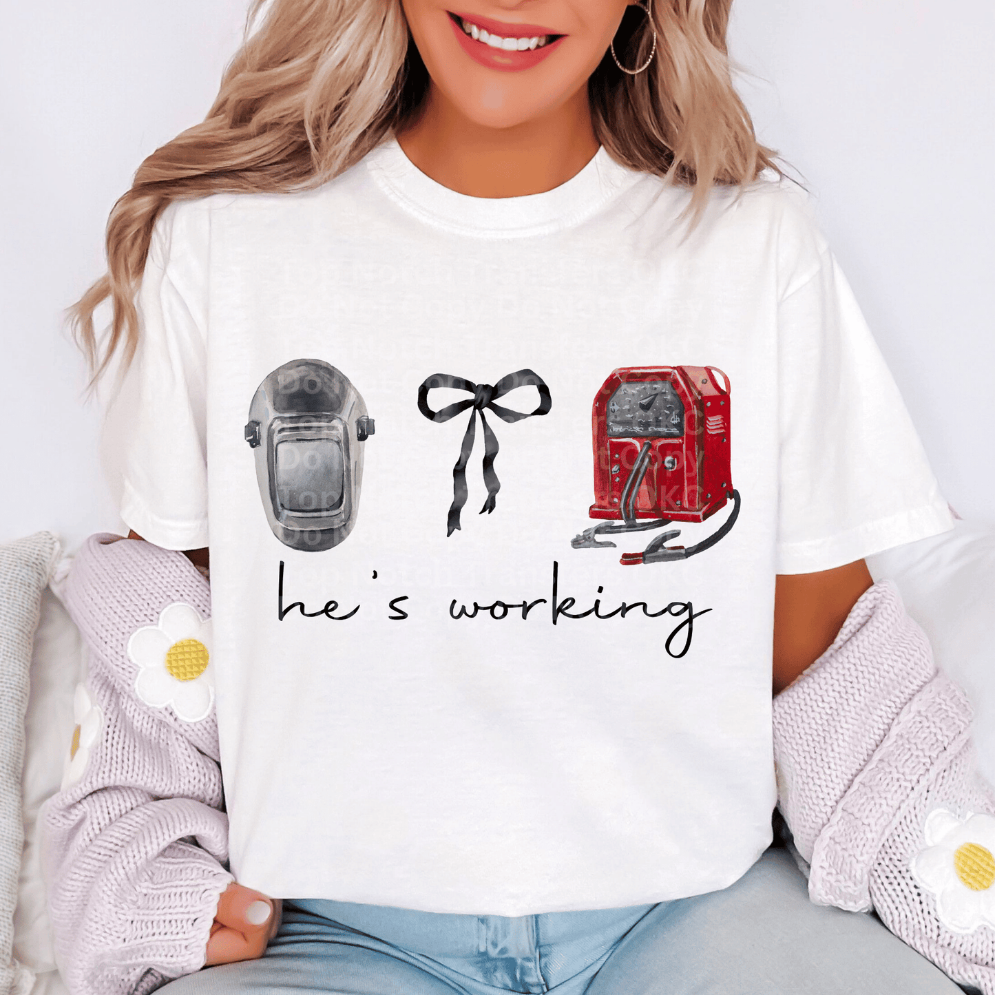 He’s working- Welder DTF Transfer