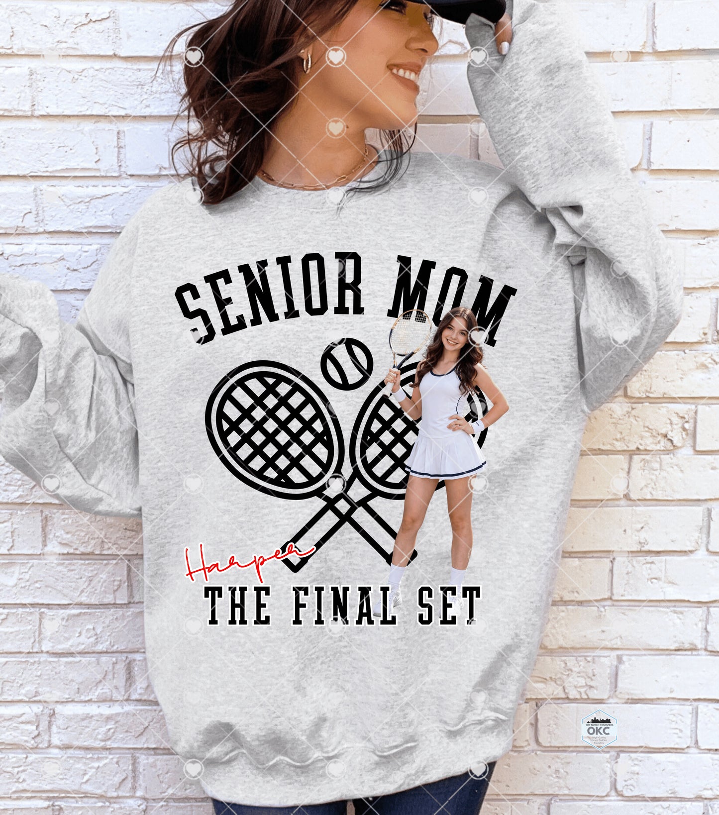 Custom Senior Mom Sports & Grad DTF Transfer (*Please leave all custom info in checkout notes & email picture with order number once order is placed)