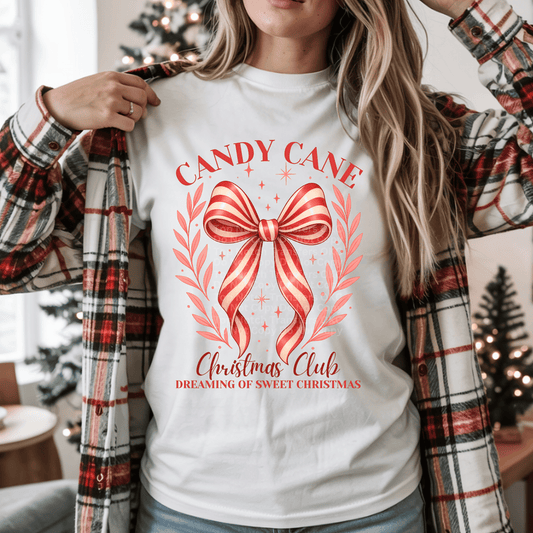 Candy Cane Christmas Club DTF Transfer