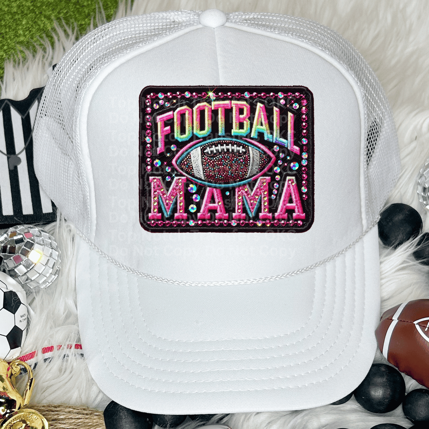 Football Mama Faux Patch 2 DTF Transfer