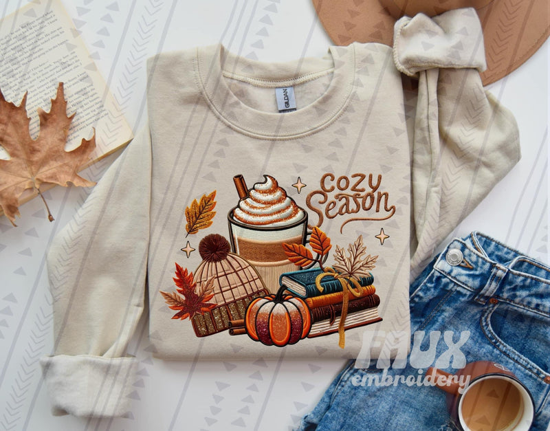 Cozy Season Faux Embroidery DTF Transfer