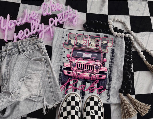 Jeep Babe DTF Transfer