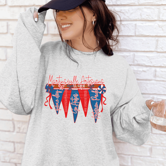 Martinsville Artesians Pennant Flags DTF Transfer