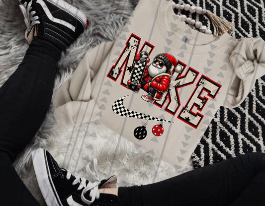 Red Santa Swoosh DTF Transfer