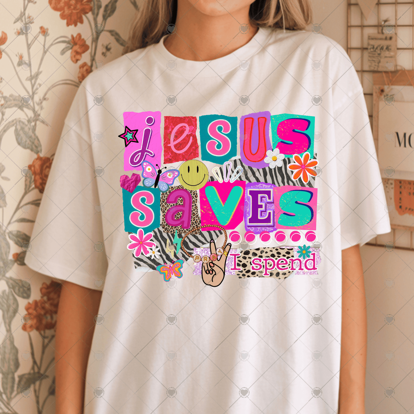 Jesus Saves, I Spend DTF Transfer