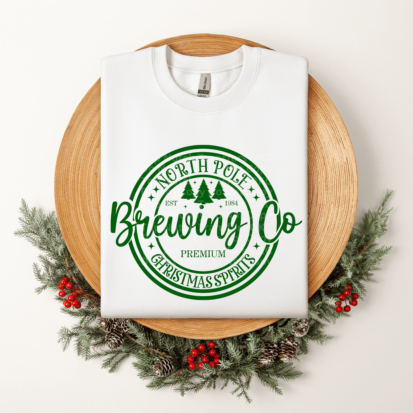 North Pole Brewing Co green DTF Transferm