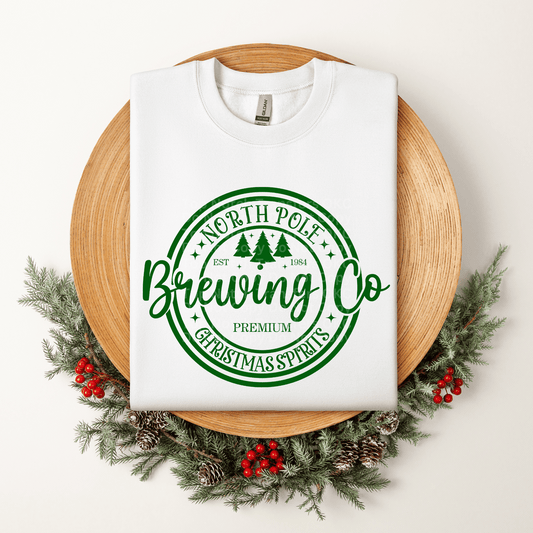 North Pole Brewing Co green DTF Transferm