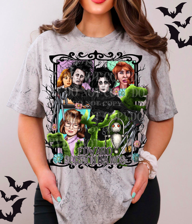 Edward Scissorhands*Optional long sleeve design* DTF Transfer