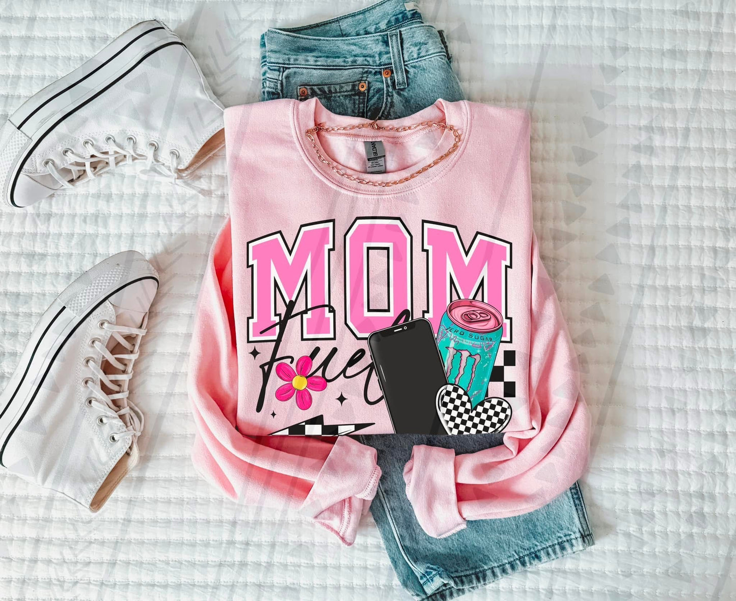 Mom Fuel Teal Monster DTF Transfer