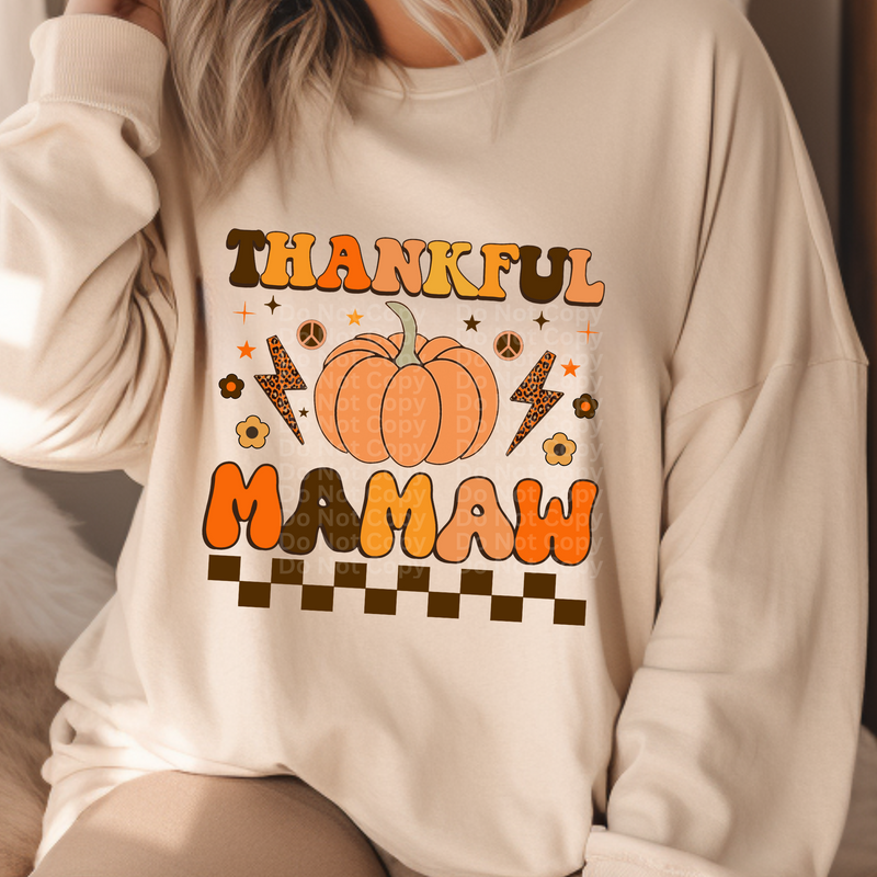 Retro - Thankful Mamaw DTF Transfer