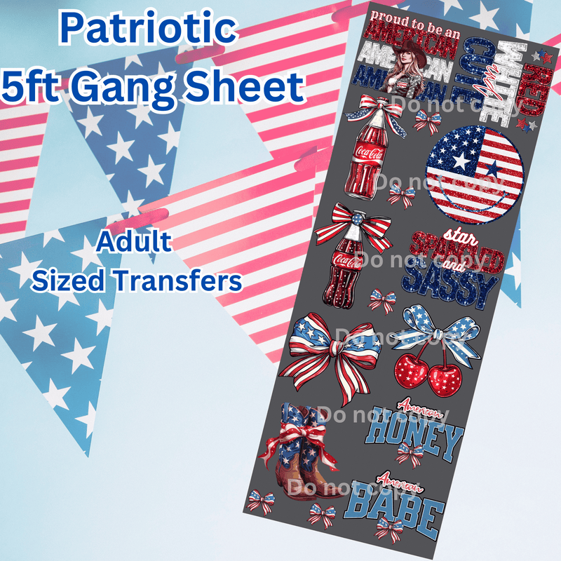 5ft Patriotic Gang Sheet 2