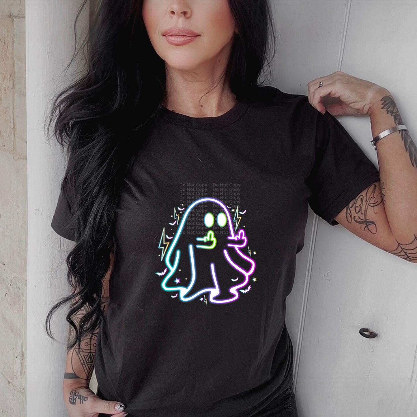 Neon Ghost Finger DTF Transfer