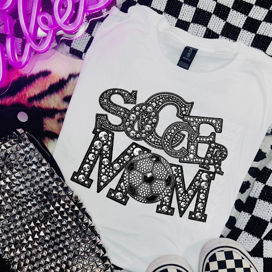 Soccer Mom - Faux Rhinestone DTF Transfer