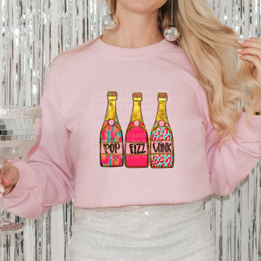 Pop Fizz Clink Bottles DTF Transfer