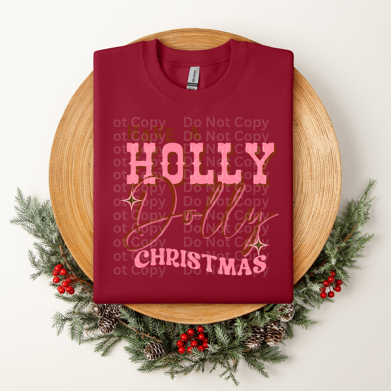 Holly Dolly Christmas DTF Transfer