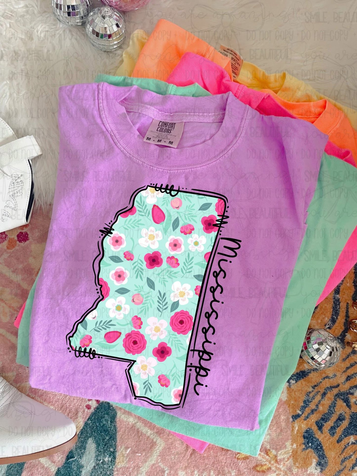 Floral States DTF Transfer