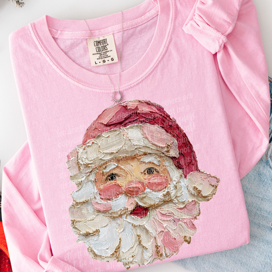 RTS Hand Painted Santa ADULT DTF Transfer