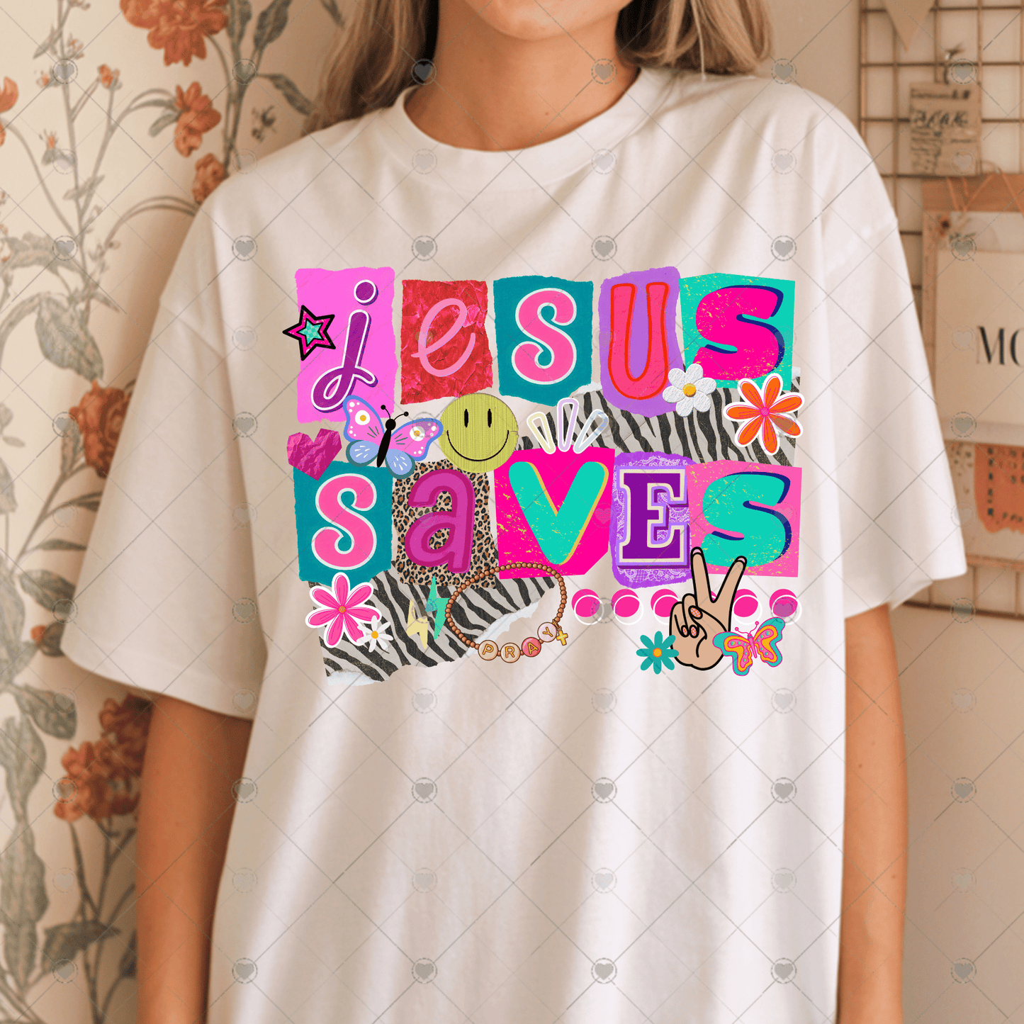 Jesus Saves DTF Transfer