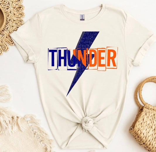 RTS Thunder Faux Glitter Bolt DTF Transfer