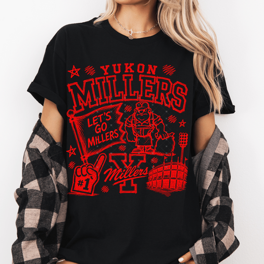 Yukon Millers Red Collage DTF Transfer