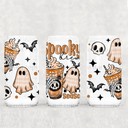 Spooky Brew UV DTF 16oz Cup Wrap CSC_8_25