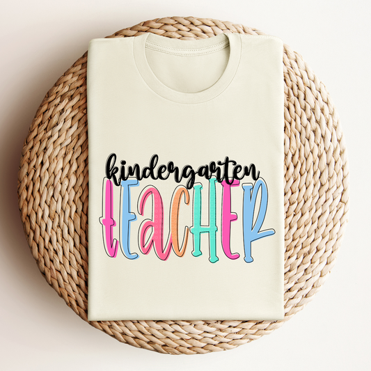Kindergarten Teacher - Colored Names/Occupations DTF Transfer