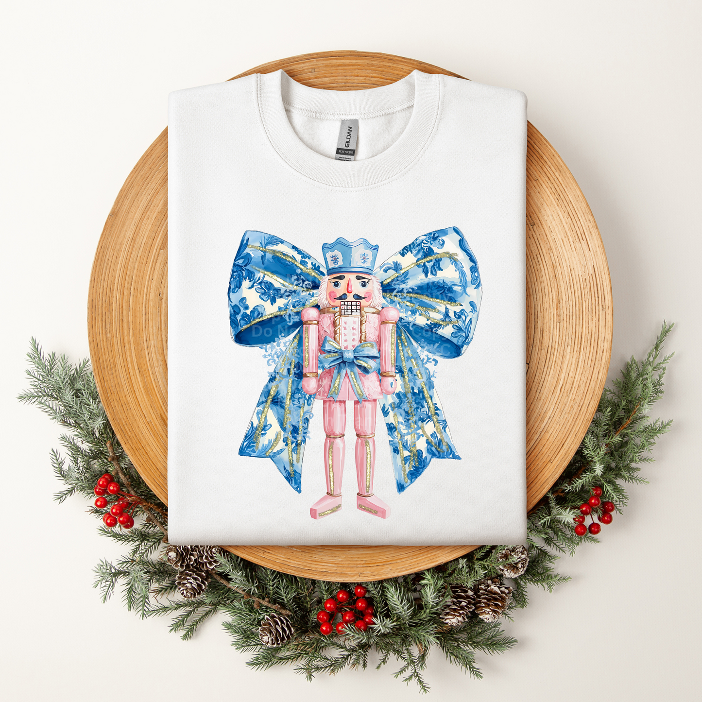 Chinoiserie Nutcracker Bow DTF Transfer