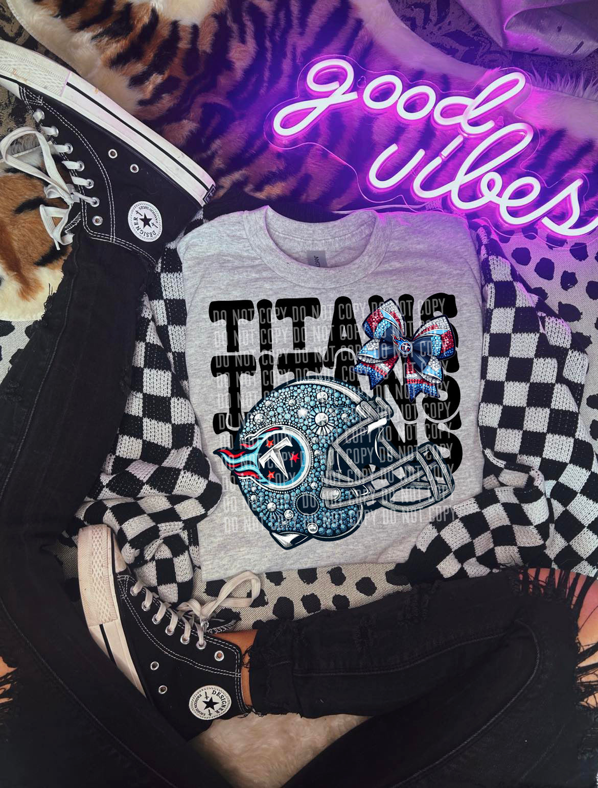 Titans Team Bows DTF Transfer