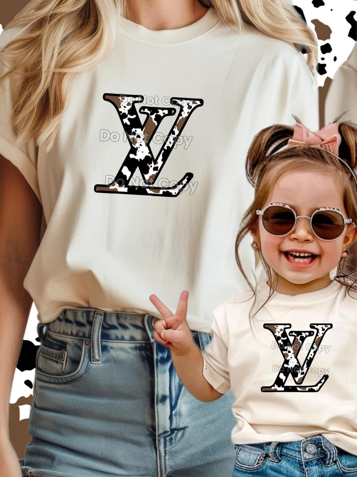 LV Cowprint DTF Transfer