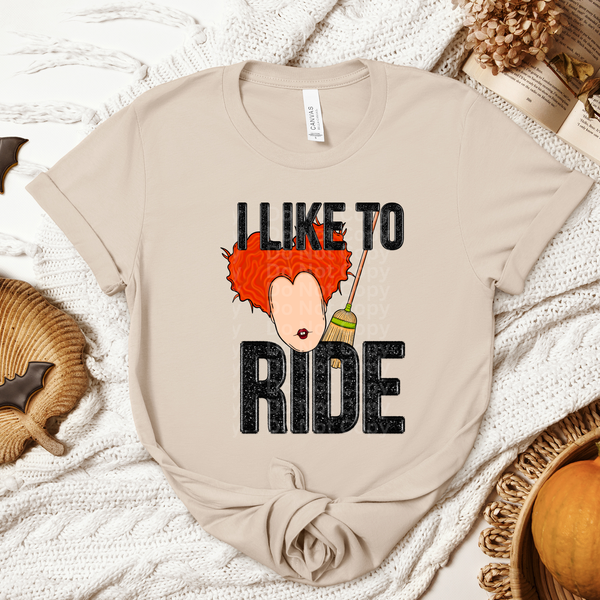 I Like to Ride (Red Hair) DTF Transfer