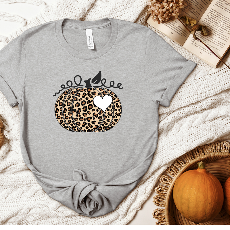 Leopard Pumpkin with Heart DTF Transfer