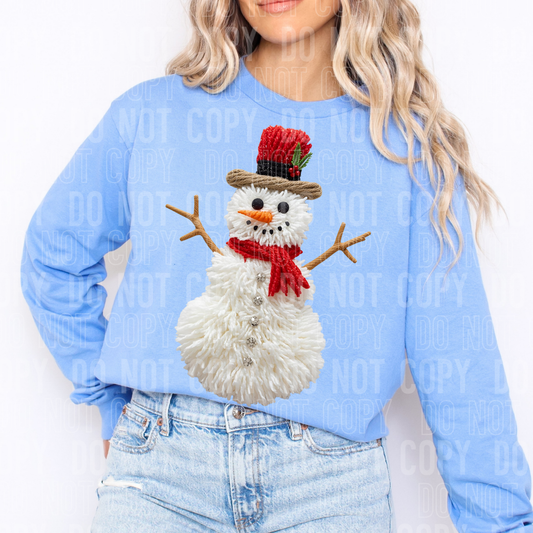 Yarn Snowman DTF Transfer