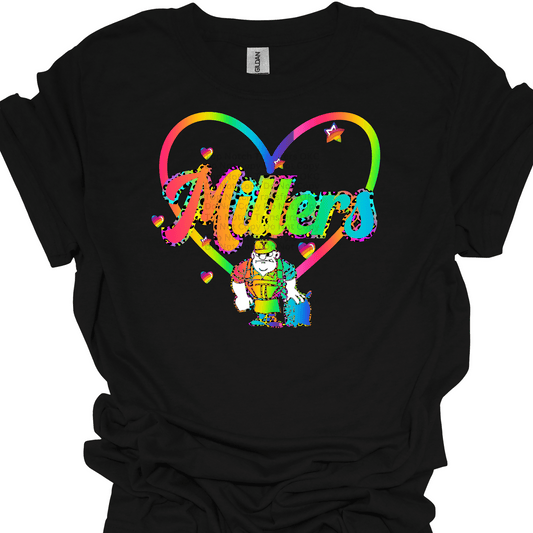 Rainbow Millers w/ Heart & Mascot DTF Transfer