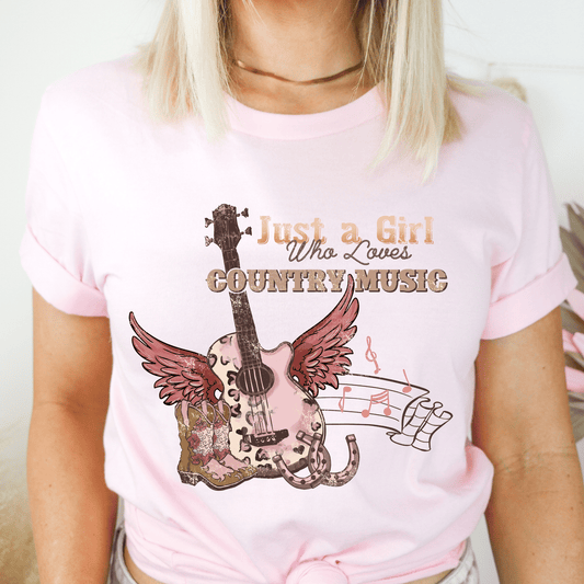 Just a girl who loves Country Music DTF Transfer