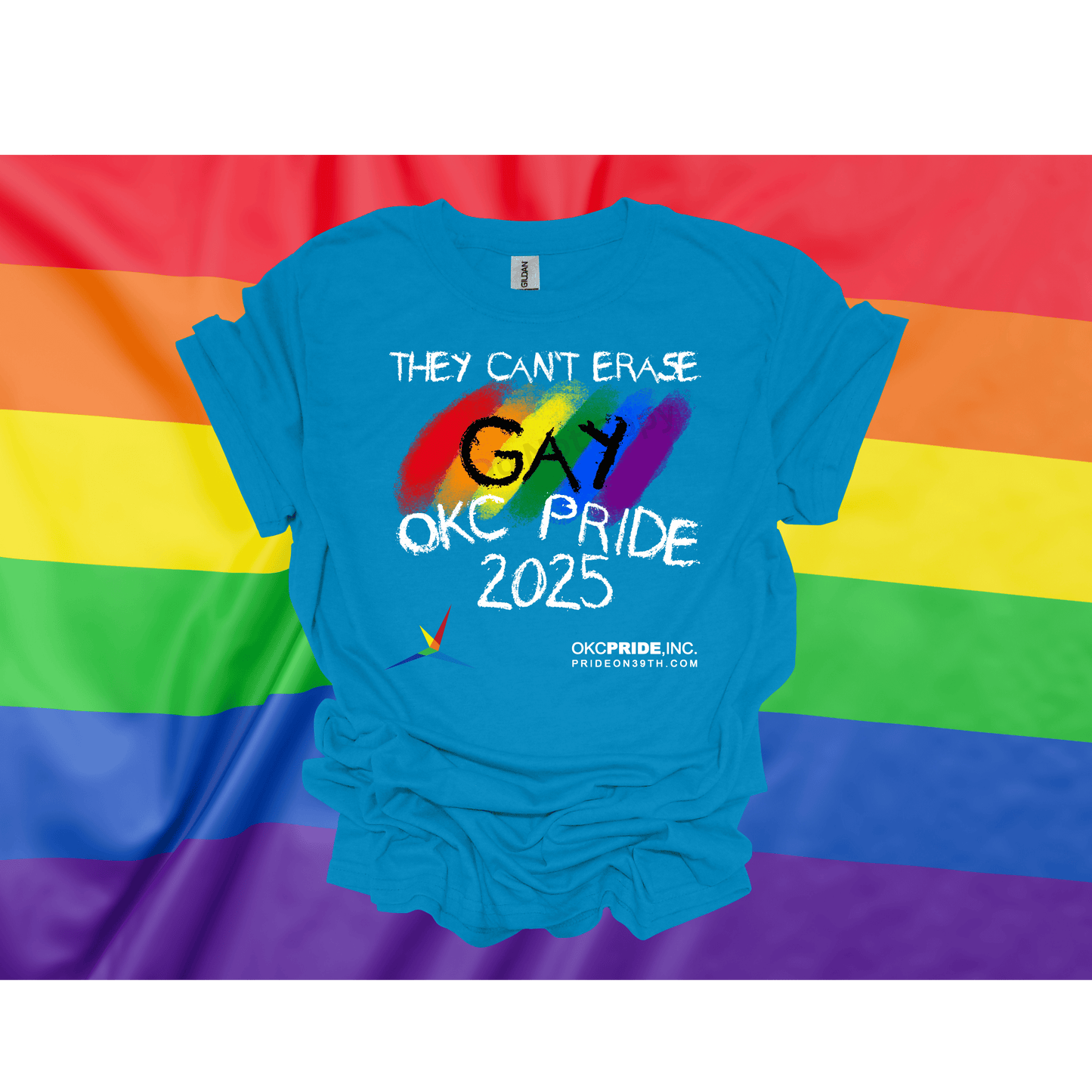 2025 OKC Pride T-Shirt- They Can’t Erase Gay
