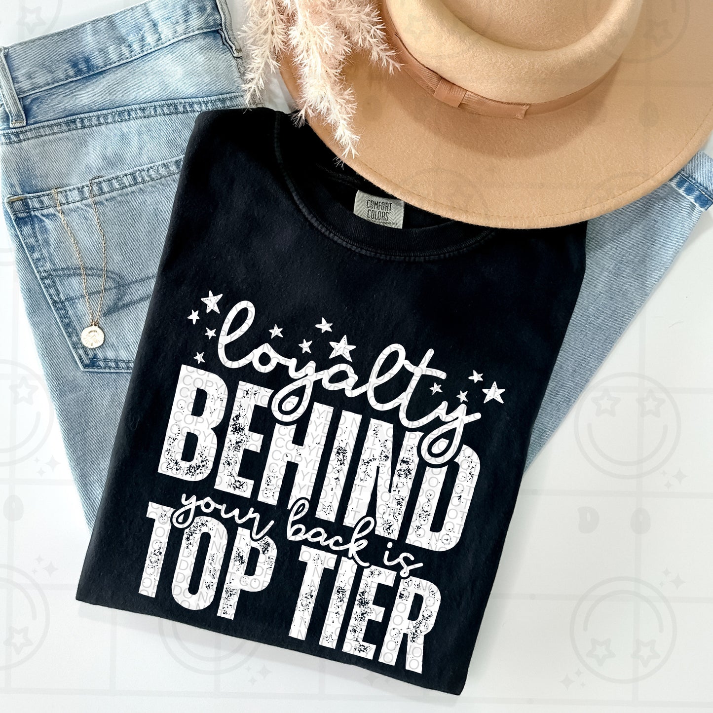 Loyalty behind your back white DTF Transfer