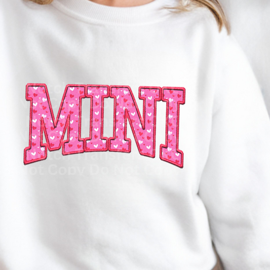 Mini Pink with Hearts DTF Transfer
