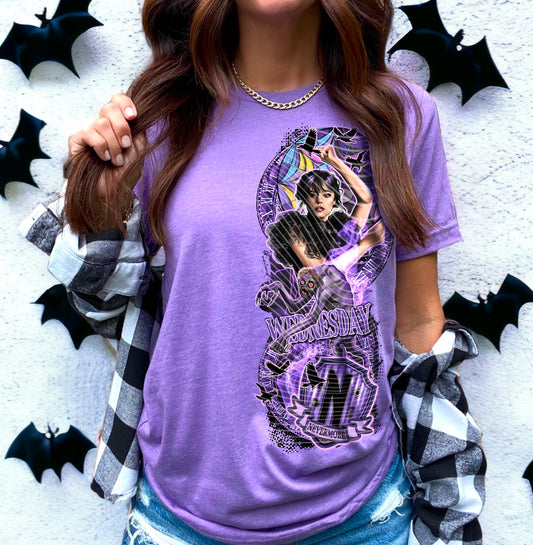 Wednesday *Optional long sleeve design* DTF Transfer