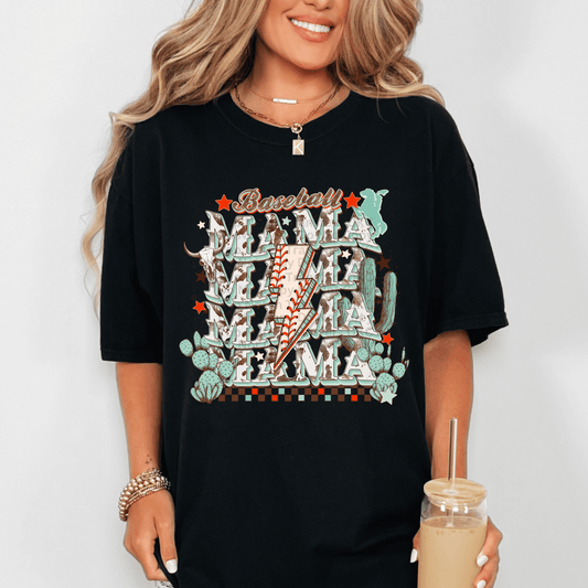 Baseball Mama Western DTF Transfer