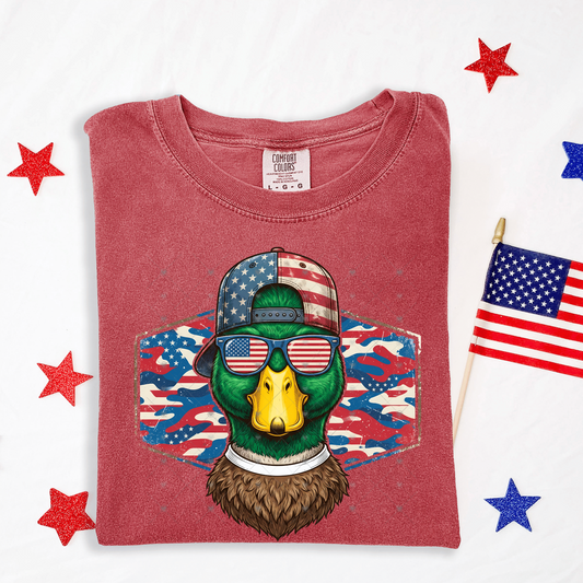 Patriotic Mallard Duck DTF Transfer