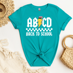 ABCD Back to School (White) DTF Transfer