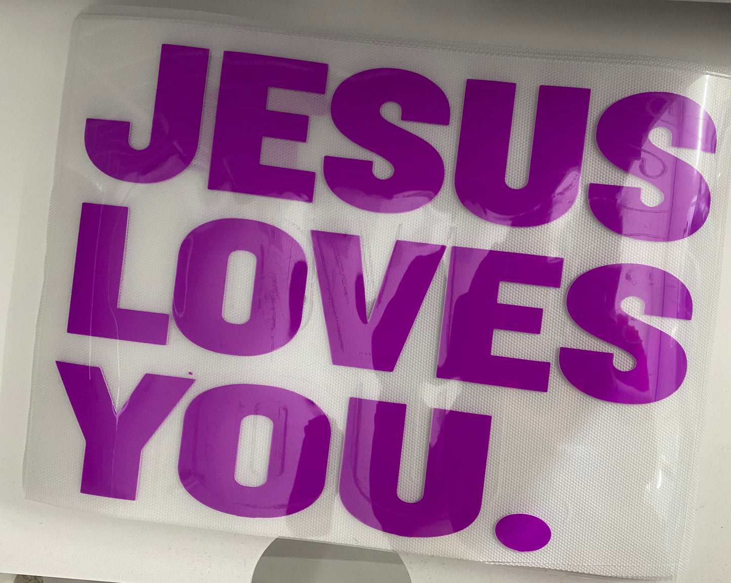 Jesus Loves You 3D Puff Transfer *3 Colors Available*