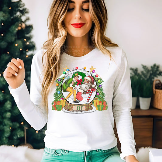 Christmas Snow Globe - EIf DTF Transfer