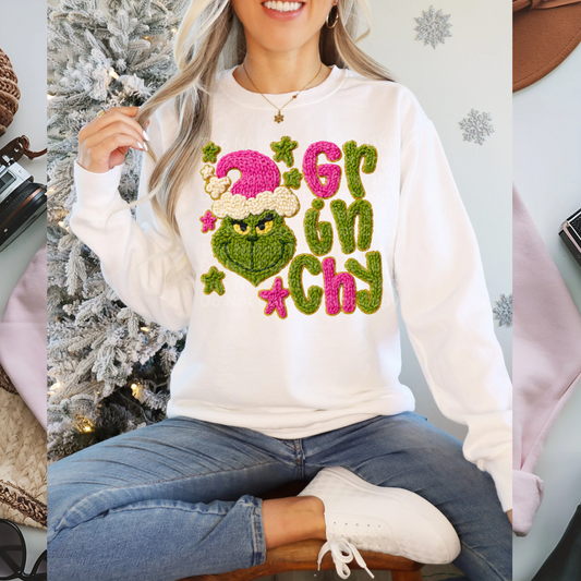 Faux Yarn Gr*nchy DTF Transfer